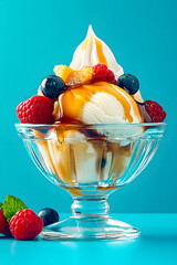 Top View Watercolor Garden Design with Stone Patio and Lush Green Trees