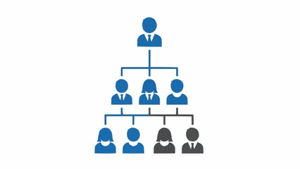 Fototapeta premium Organizational Chart Showing Hierarchy and Team Structure.