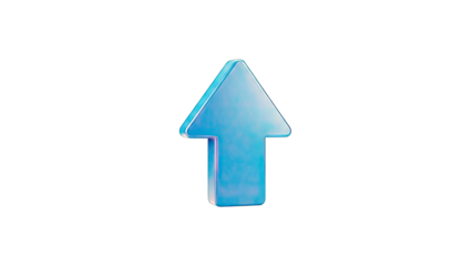 Blue 3D Arrow Pointing Up