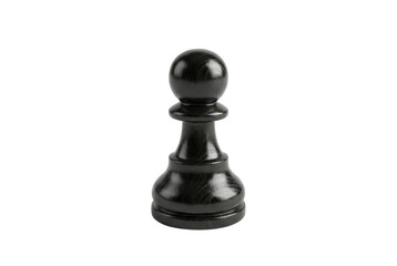Black Chess Pawn Isolated on Transparent Background Symbolizing Strategy and Competition