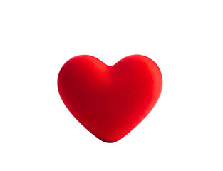 Fototapeta premium A single red heart isolated on transparent background