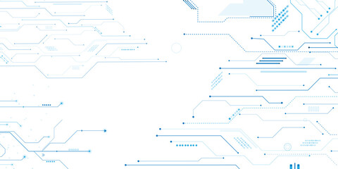 Obraz premium Abstract digital technology futuristic internet network speed connection white and blue background. Technology background with crossed lines and dots.