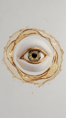 Artistic Eye with Liquid Splash Artistic Design Vibrant Colors Creative Concept. Concept featuring eye, liquid splash, artistic design, vibrant colors, creative concept.
