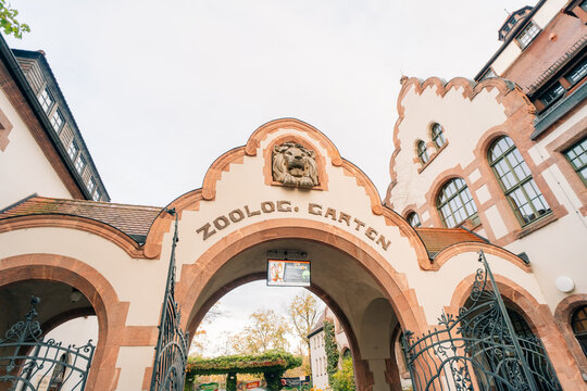 Leipzig German - nov 2025 the gate of zoo Leipzig.