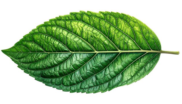 Close-up of a vibrant green leaf (2) - Powered by Adobe