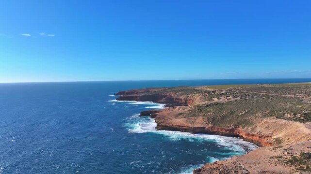 Aerial footage of Cape Bauer Streaky Bay South Australia