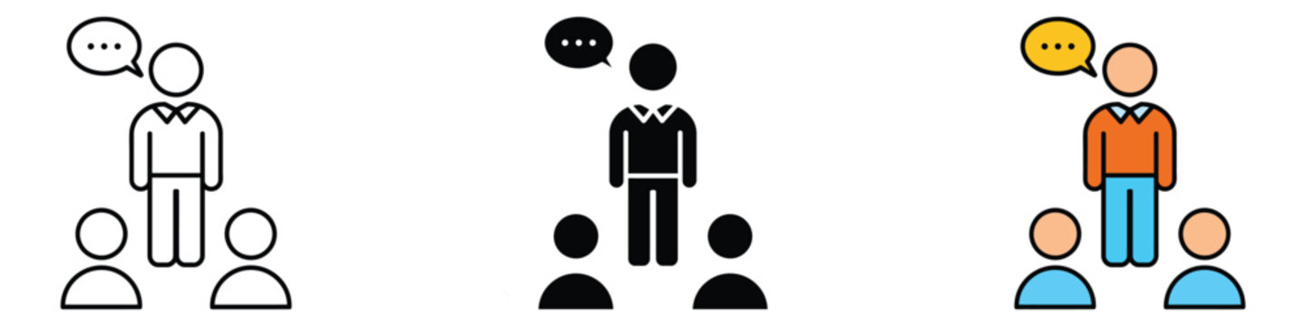 Expert opinion icon vector. A leader or speaker symbol. vector illustration.