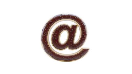 Chocolate Frosted At Symbol Donut with Sprinkles