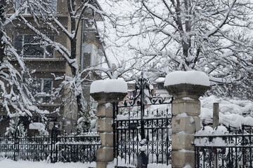 Winter tale in the town of northern Bulgaria
