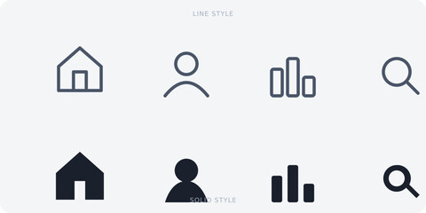 Fototapeta premium Mega Bundle of Minimalist UI Icons and Geometric Triangle Logos - Modern Navigation Symbols for Web and Mobile App Design