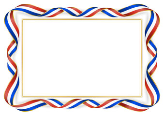horizontal frame and border with Paraguayan flag