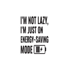Obraz premium Funny power saving mode text with low battery icon