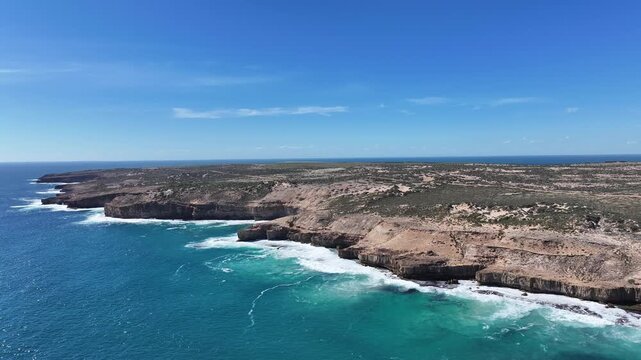 Aerial footage of Cape Bauer Streaky Bay South Australia