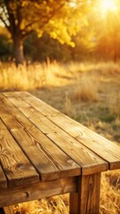 Rustic charm abounds beneath a weathered wooden table in a serene outdoor setting