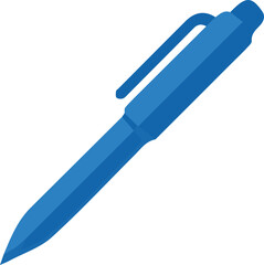 Isolated Blue Ballpoint Pen Illustration