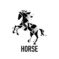 Elegant, abstract horse logo icon. Stallion symbol design. Vector brand emblems.