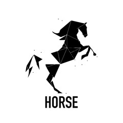 Elegant, abstract horse logo icon. Stallion symbol design. Vector brand emblems.