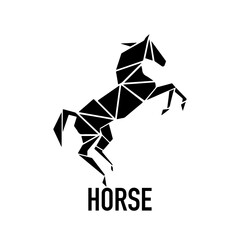 Elegant, abstract horse logo icon. Stallion symbol design. Vector brand emblems.