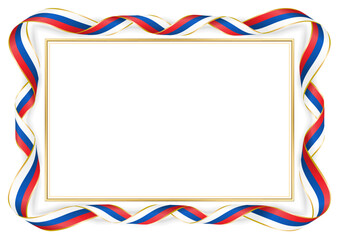 horizontal frame and border with Slovak flag