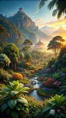 Kirstenbosch Botanical Gardens lush beauty blooms with vibrant flowers and towering trees in Cape Town, South Africas stunning natural oasis