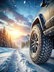 A winter wonderland awaits Readytohittheroad wheels with deep tread and rugged grip take on the toughest snow and ice conditions
