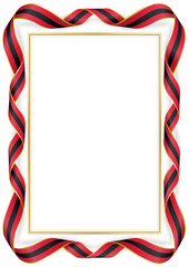 vertical frame and border with Trinidadian flag