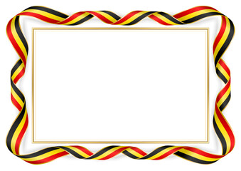 horizontal frame and border with Ugandan flag