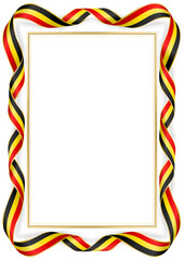 vertical frame and border with Ugandan flag