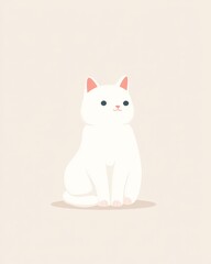 Fototapeta premium a cute curious cat character illustration