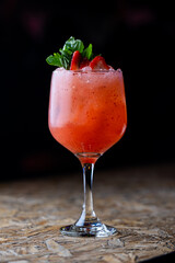 Copa de Hielo con fresa y menta © Horacio