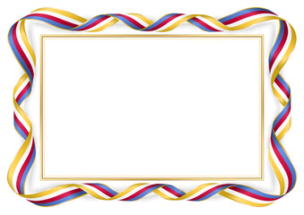 horizontal frame and border with Comorian flag