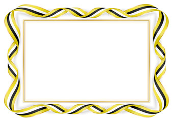 horizontal frame and border with Bruneian flag