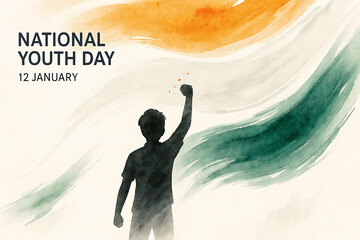 National Youth Day Poster Design, January 12 Youth Inspiration Theme