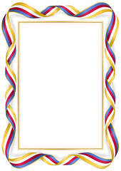 vertical frame and border with Comorian flag
