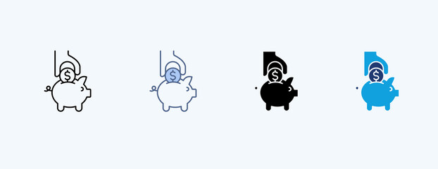 Saving Multiple Icon Illustration Vector