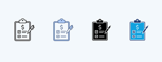 Budgeting Multiple Icon Illustration Vector