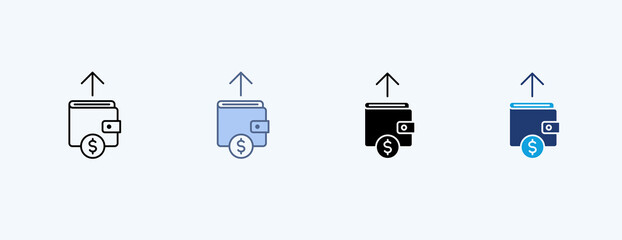 Spending Multiple Icon Illustration Vector