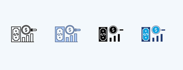 Analysis Multiple Icon Illustration Vector