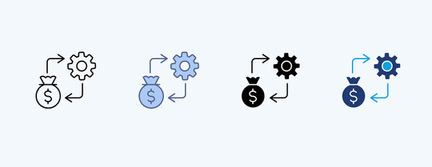 Management Multiple Icon Illustration Vector