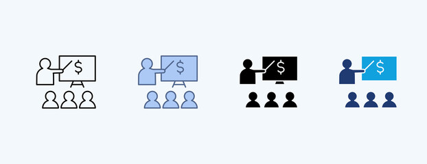 Presentation Multiple Icon Illustration Vector