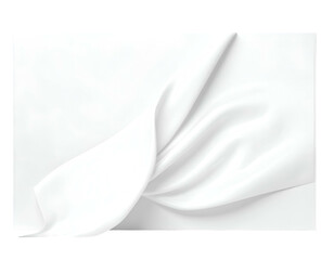 Flowing, draped white fabric with soft shadows and elegant folds