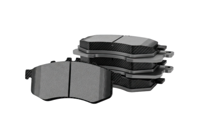 Stack of Automotive Brake Pads with Carbon Fiber Accents