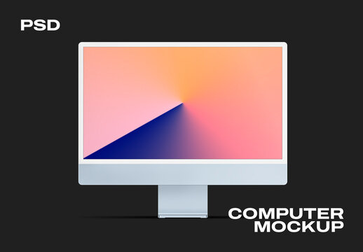 Modern Computer Screen Mockup PSD