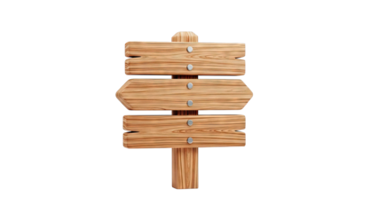 Wooden Directional Signpost with Multiple Arrows