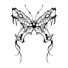 Gothic Neo Sigilism Tattoo Design Vector