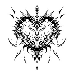 Gothic Neo Sigilism Tattoo Design Vector