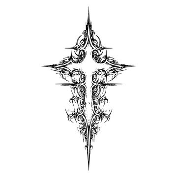 Gothic Neo Sigilism Tattoo Design Vector