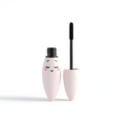 mascara 3d rendering isolated on white background cartoon plastic style icon