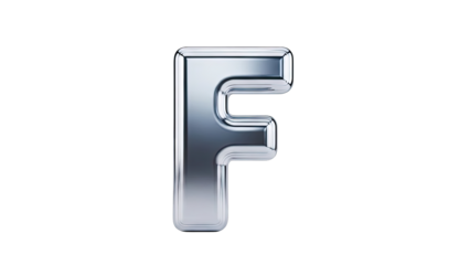 Metallic Letter F