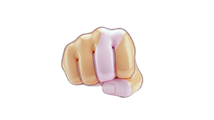 Fist with Pink Band
